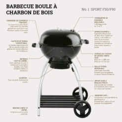 Barbecue Charbon Sport F60 - Rosle* -Équipement De Barbecue barbecue charbon rosle sport f60 4004293250056 6