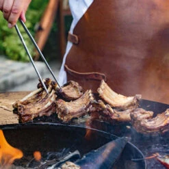 Équipement De Barbecue 39 Équipement De Barbecue -Équipement De Barbecue brasero ofyr island noir 100 100 tablette bois 7436933035056 1