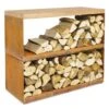 Meuble Dressoir Range-bois Acier Corten - Ofyr -Équipement De Barbecue dessoir ofyr range bois brasero 7430440898852