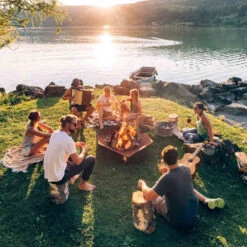 Brasero Corten Triple ⌀120 Cm - Höfats -Équipement De Barbecue hofats triple 120 cm 4260447330443 3