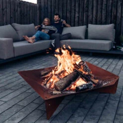 Brasero Corten Triple ⌀120 Cm - Höfats -Équipement De Barbecue hofats triple 120 cm 4260447330443 4