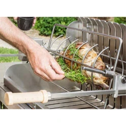 Barbecue Charbon Irissarry Inox + Tournebroche - Le Marquier -Équipement De Barbecue irissarry inox a poser le marquier 3339380060333 2
