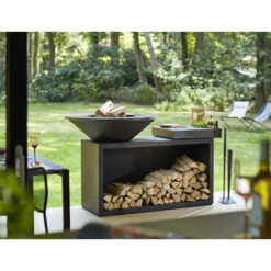 Brasero OFYR Island Noir 100 Céramique + Housse -Équipement De Barbecue island noir 100 100 ceramique gris fonce 2020000019985 3