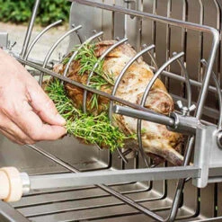 Barbecue Charbon Mendy Inox Marin + Chariot Inox + Tournebroche - Le Marquier -Équipement De Barbecue mendy inox sur chariot le marquier 3339380167155 3