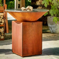 Brasero Corten Classic 100 - Ofyr -Équipement De Barbecue ofyr classic brasero plancha corten 3291081336219 3