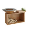 Brasero Plancha OFYR Island 100 En Corten + Plan De Travail Teck -Équipement De Barbecue ofyr island 100 brasero plancha 7430440898821