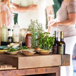 Brasero Plancha OFYR Island 100 En Corten + Plan De Travail Teck -Équipement De Barbecue ofyr island 100 brasero plancha 7430440898821 2