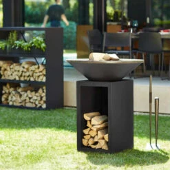 Pack Brasero Storage 85 Noir + Couvercle - OFYR -Équipement De Barbecue pack brasero plancha storage 85 noir couvercle 2020000033714 2