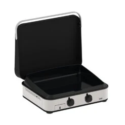 Plancha Enosign 65 Inox Et Noir Avec Capot - ENO* -Équipement De Barbecue plancha enosign 65 inox et noir capot 3224780041207 2