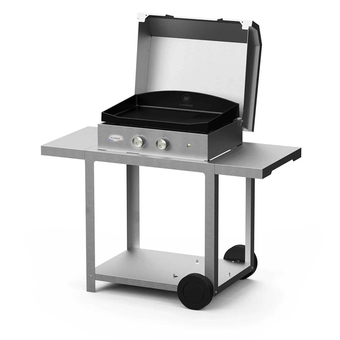 Combo Plancha Gaz Pure Grill 260 Édition Inox (chariot + Capot) - Le Marquier 3 Combo Plancha Gaz Pure Grill 260 Édition Inox (chariot + Capot) - Le Marquier
