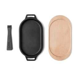 Poêle Ovale Fonte + Manche Amovible + Base En Bois - Ooni -Équipement De Barbecue poele ovale fonte ooni 5060568342023 3