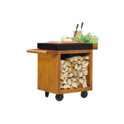 Table Corten Pro 65 Céramique Anthracite - Ofyr -Équipement De Barbecue table corten pro 65 ceramique ofyr 2020000022077 1