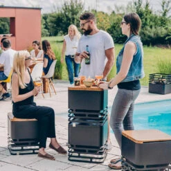 Tablette Pour Brasero Cube En Bambou - Höfats 17 Tablette Pour Brasero Cube En Bambou - Höfats -Équipement De Barbecue tablette bambou cube hofats 4260447330146 7