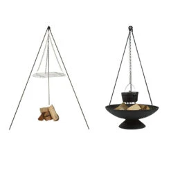 ESSCHERT DESIGN Trepied Acier Noir 160 Cm -Équipement De Barbecue trepied acier noir 160 cm 8714982107955 1
